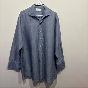 Brooks Brothers Linen Sill Blend Button Down 17.5